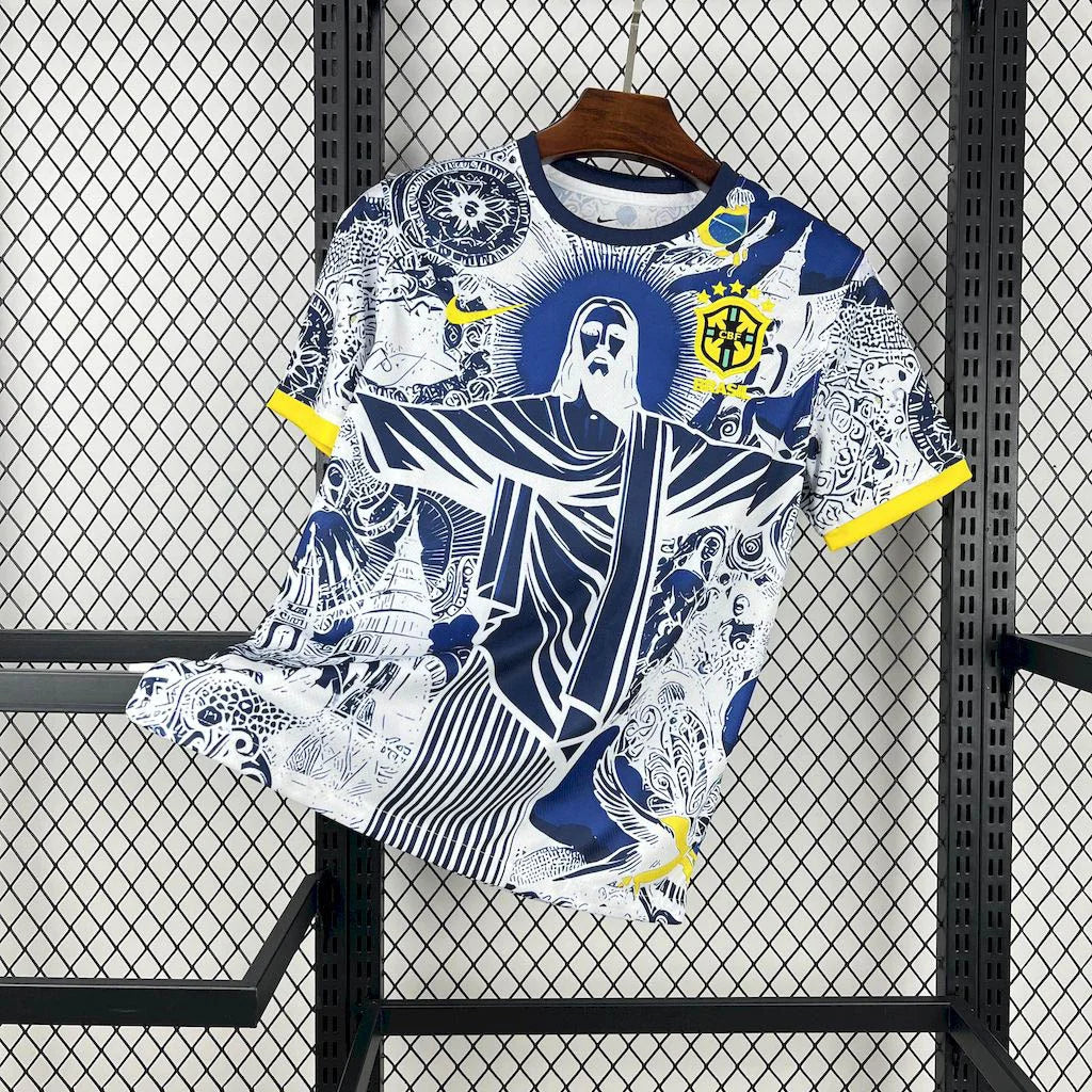 Brazil Jesus Blue Limited Jersey
