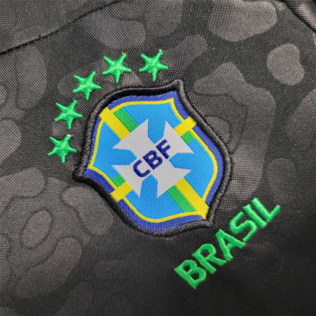 Brazil Black Leopard Kids Size Limited Jersey