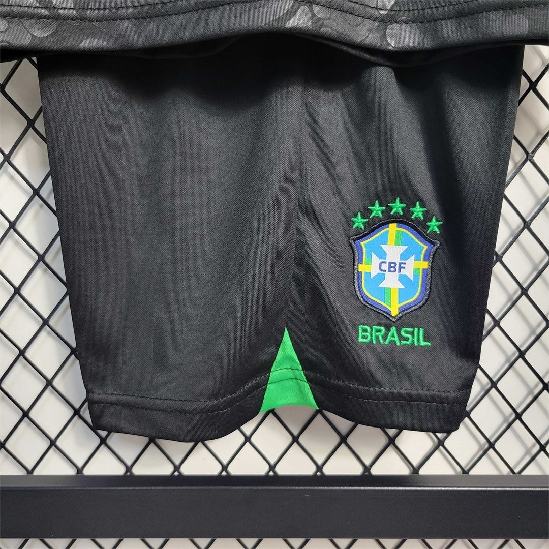 Brazil Black Leopard Kids Size Limited Jersey