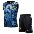 Brazil Jesus Blue Tank Top Set