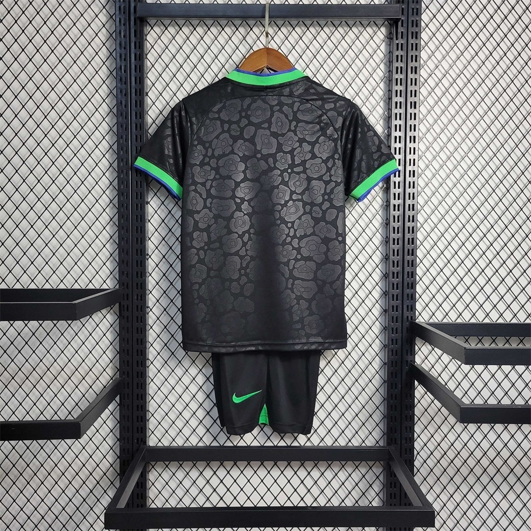 Brazil Black Leopard Kids Size Limited Jersey