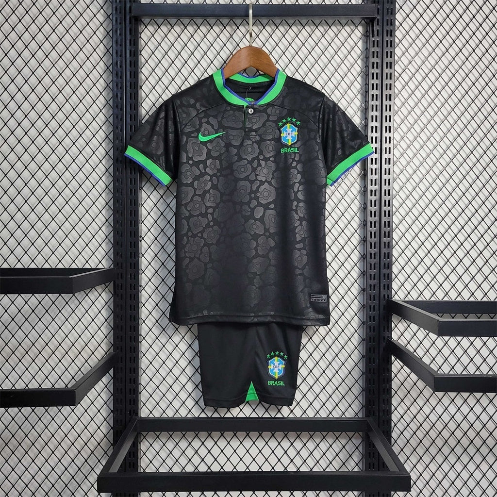 Brazil Black Leopard Kids Size Limited Jersey