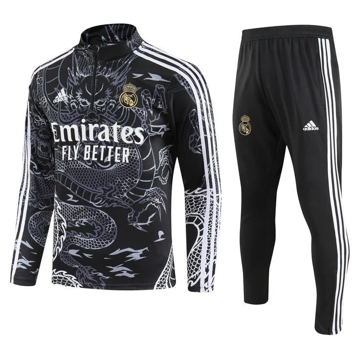 Real Madrid Dragón Negro Tracksuit